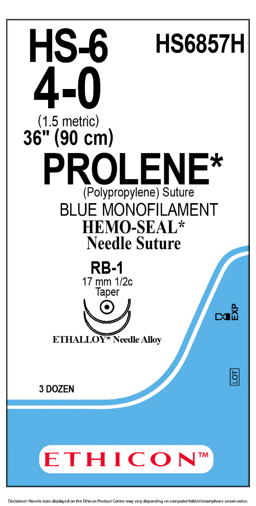 PROLENE Polypropylene Suture with HEMOSEAL Technology