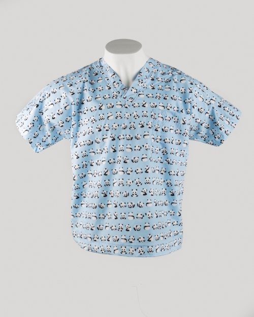 Blue Panda Short Sleeve Scrub Top 100% Cotton