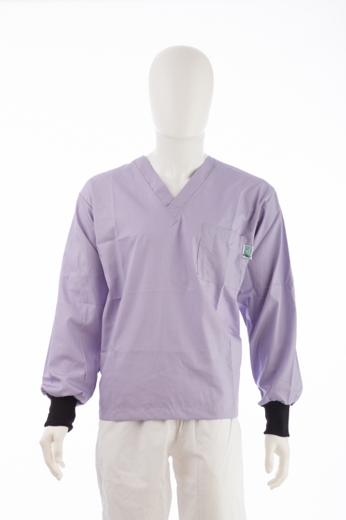 Iris Long Sleeve Scrub Top Elastic Cuff 100% Cotton