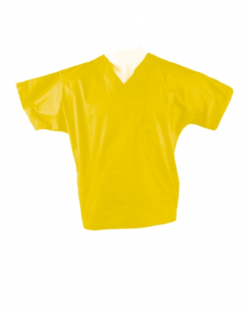 Yellow Short Sleeve Scrub Top 100% Cotton