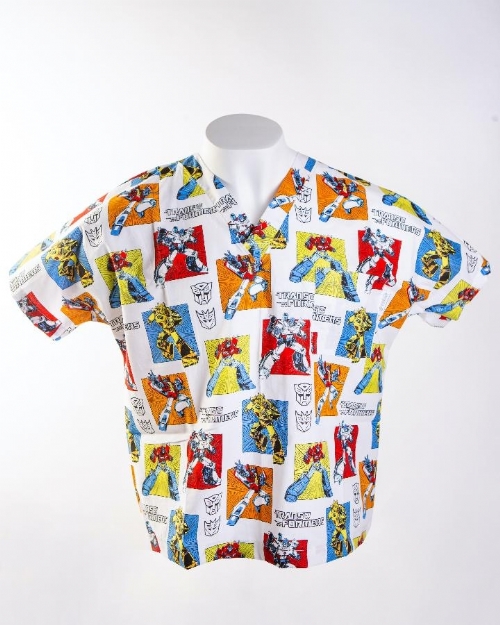 Transformers Short Sleeve Scrub Top 100% Cotton