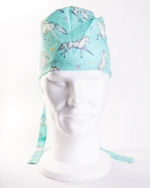  Blue Magical Unicorn Surgeons Hat 100% Cotton