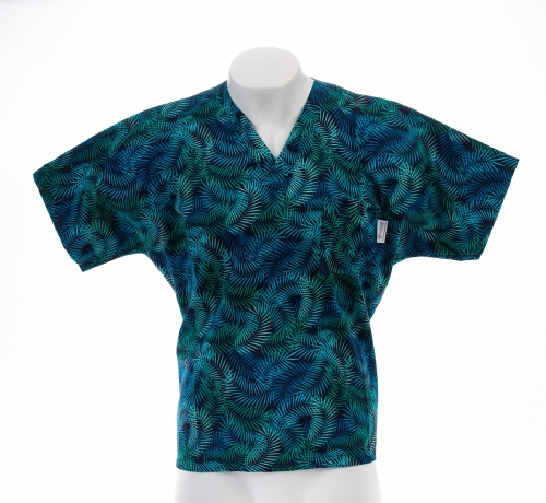 Feathered Frenzy Short Sleeve Scrub Top 100% Cotton