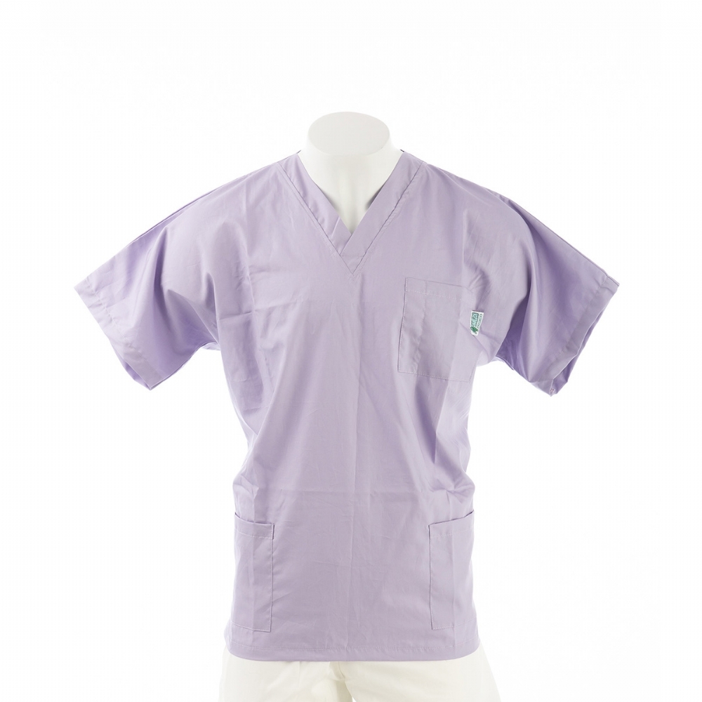 Iris Short Sleeve Scrub Top with Side Pockets 100% Cotton