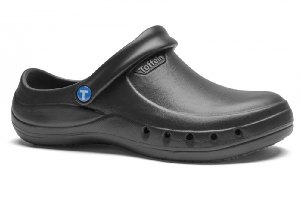 Toffeln EziKlog V2.0 - Black With Side Vents<br/>Size: 10<br/>Colour: Black