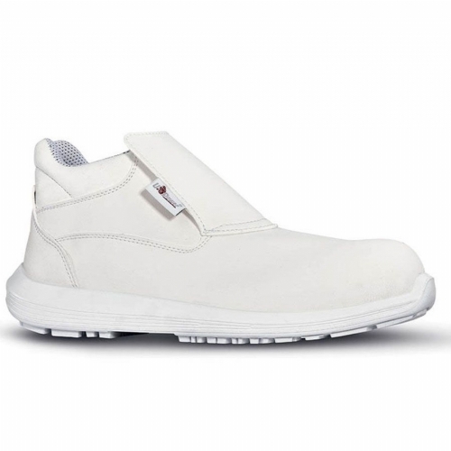 U-Power Shine White Slip-On Safety Boot with Composite Toe Cap – Metal Free