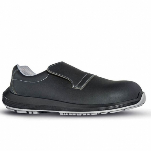 U-Power Structure Black Slip-On Safety Shoe with Protective Toe Cap