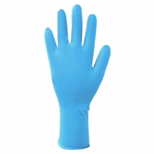 Polyco FHD50 Finite HD Blue Nitrile Long Cuff Powder-Free Disposable Gloves – Heavy-Duty Latex Free PPE