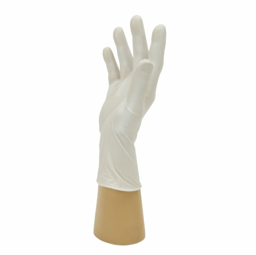 Polyco Healthline GN63 Cream Stretch Vinyl Powder-Free Exam Gloves – Latex Free Hygiene PPE