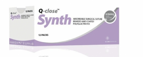 Q-close SYNTH Absorbable Polyglactin 910 Suture – USP 1 – 75 cm – Violet – 1/2 Circle Taper Point Heavy Wire 45 mm Needle (Box of 12)