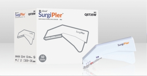 Q-close SurgiPler Disposable Skin Stapler – 1/2” (35 mm) Stainless Steel Staples – Single Patient Use (Box of 10)