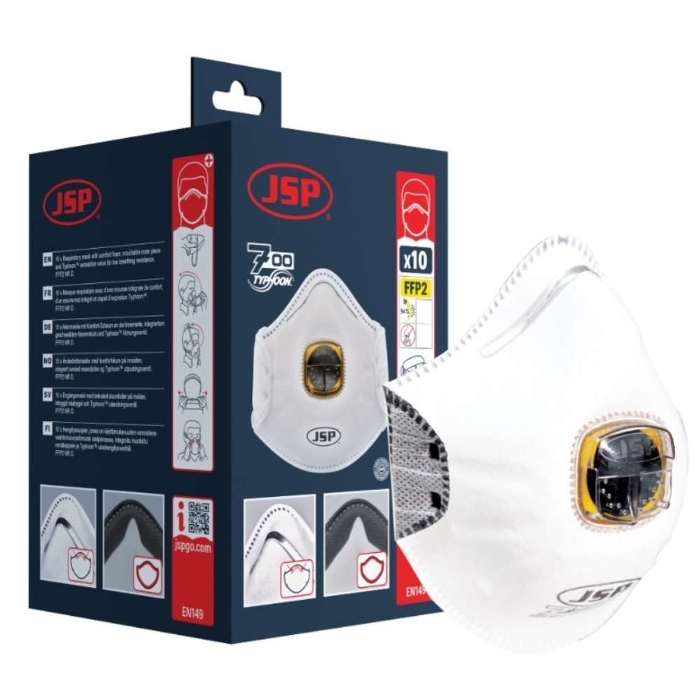 JSP Typhoon™ Moulded Mask FFP2OV (726) – Box of 10