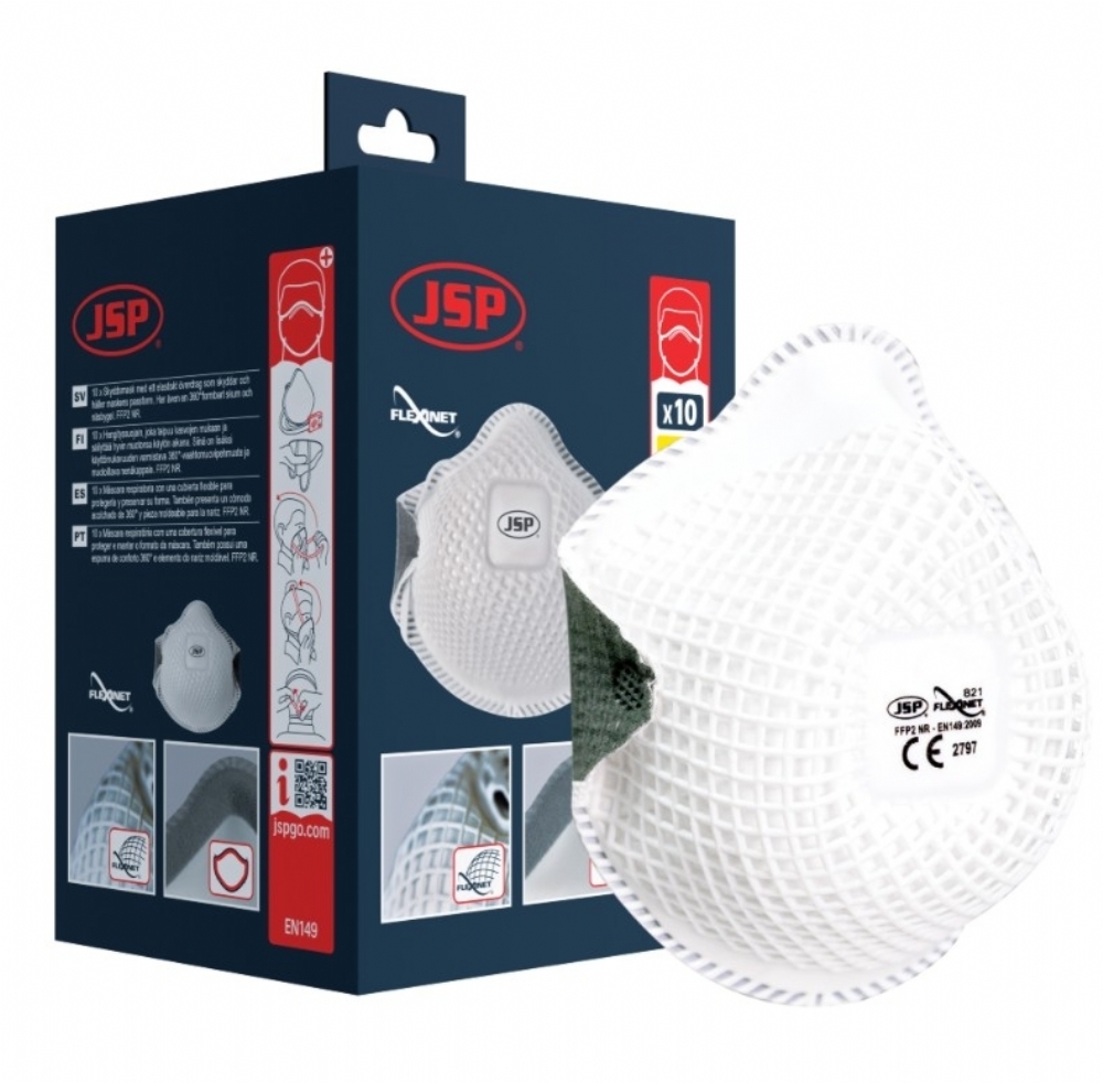 JSP Typhoon™ Moulded Valved FFP3V Disposable Mask (735) – Box of 10