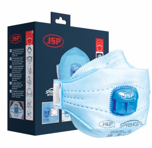 JSP Springfit™ Detectable FFP2 Disposable Mask with Typhoon™ Valve – Box of 10
