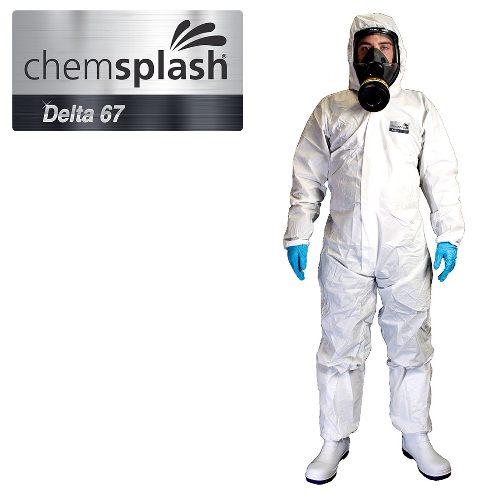 Chemsplash Delta 65 Protective Coverall Type 5B/6B – White – Style No. 2792