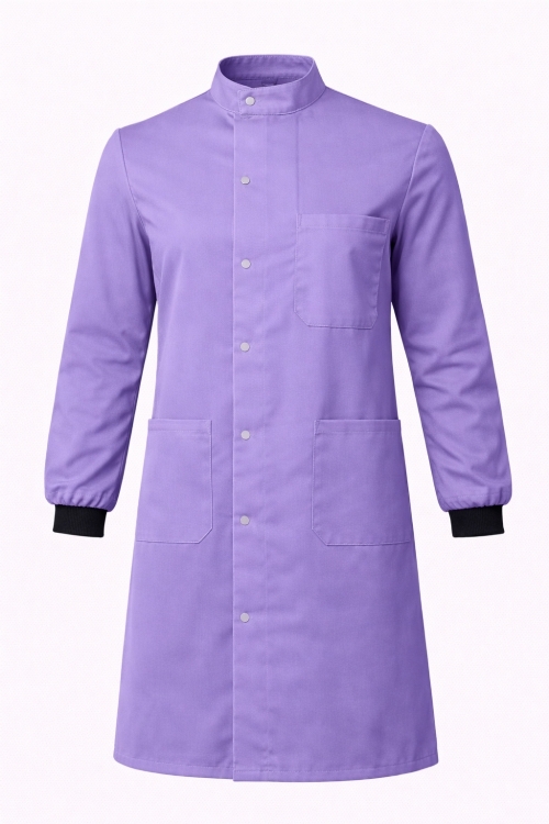 Howie Coat Stud Fastening Rib Cuff - 100% Cotton - Lilac