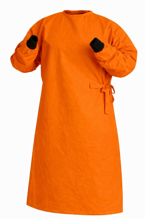 Reusable Surgical Gown - 100% Cotton - Orange