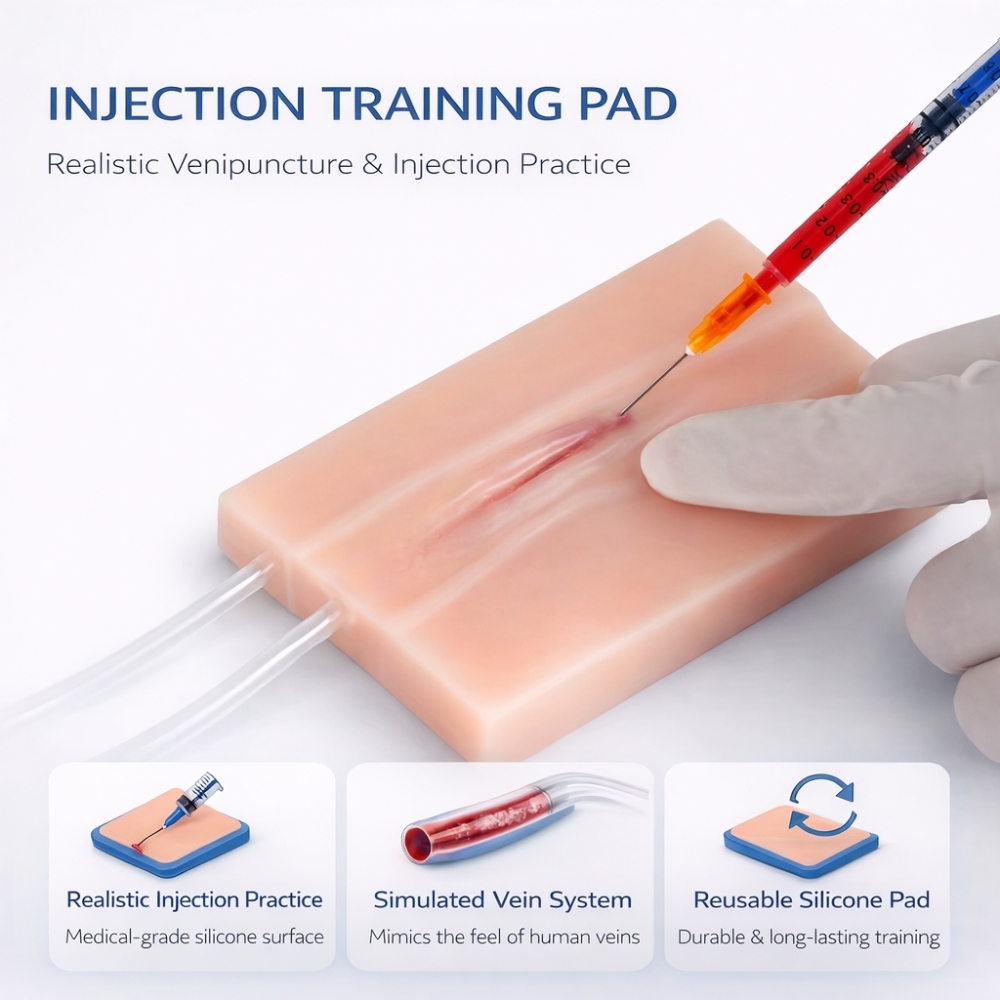 IV Injection & Venipuncture Training Pad – Phlebotomy Practice Model for Medical & Nursing Training